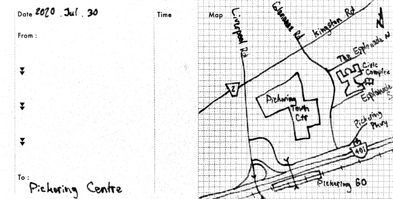 Map of Pickering Centre