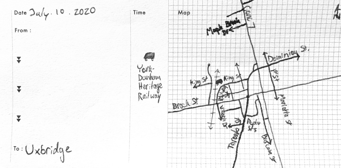 Drawn Map of Uxbridge